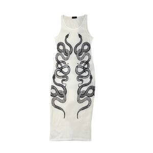 XNYC Snake Print Ribbed Tank Dress – Size S